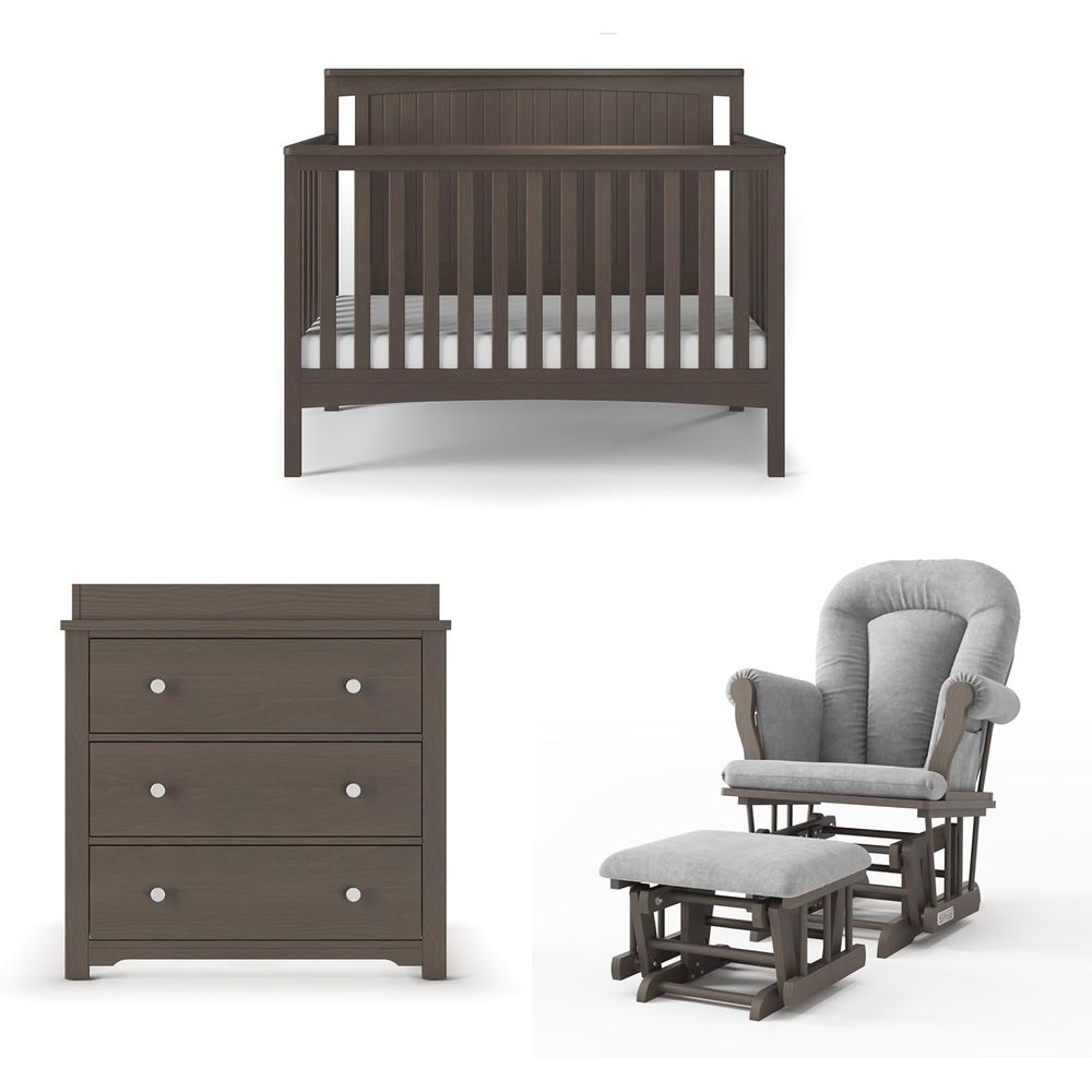 Changing Table Topper - Scout 3-Piece Nursery Set, Includes 4-in-1