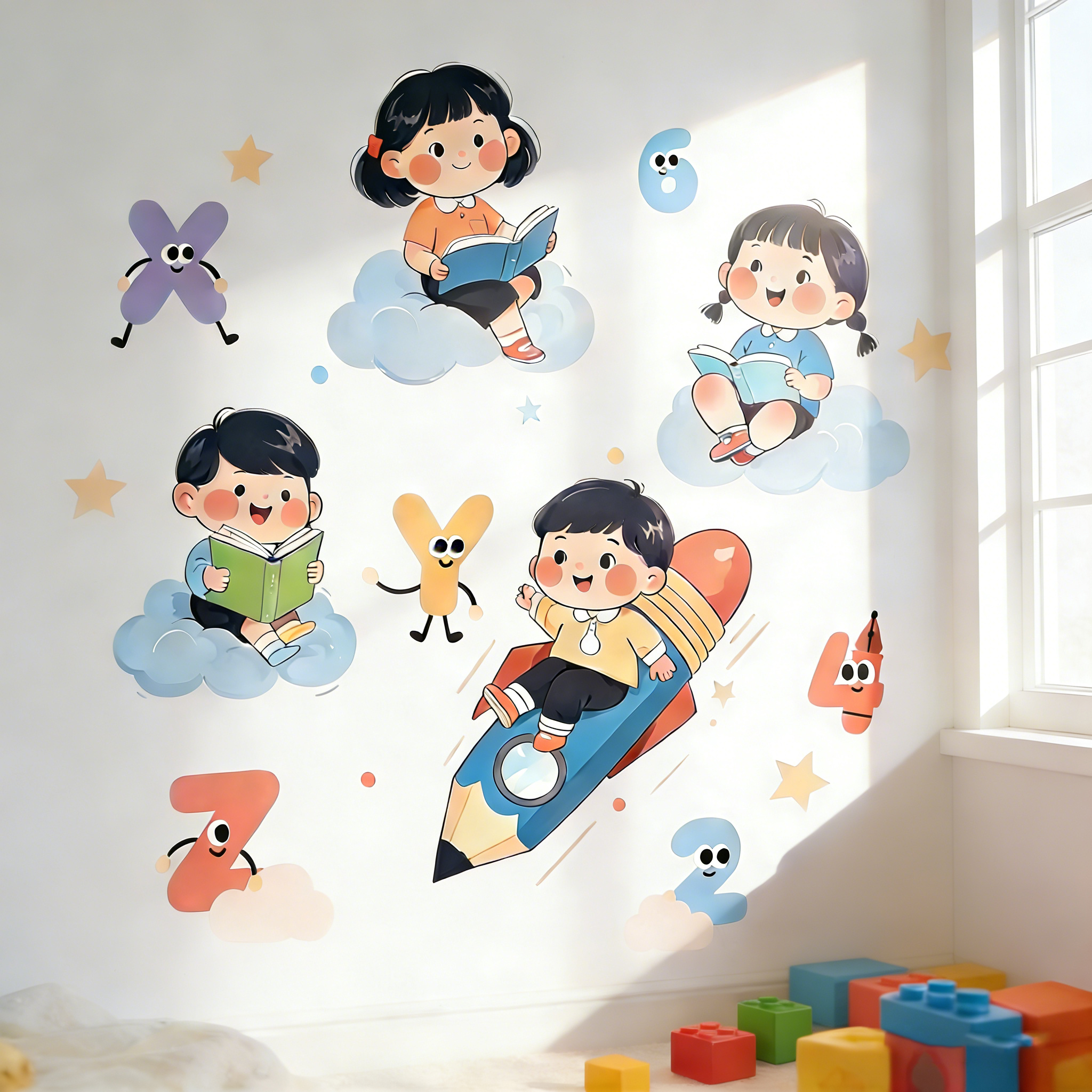 Baby Nursery Murals - Cartoon Stickers for Baby Room Wall
