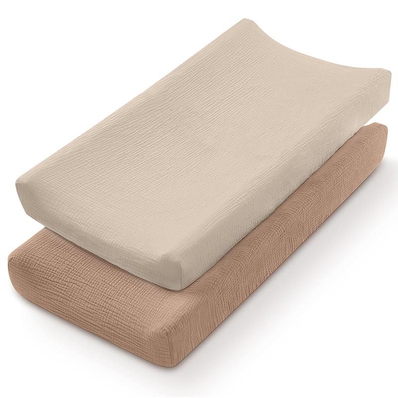Changing Table Topper - 2PCS Diaper Changing Pad Cover 100%