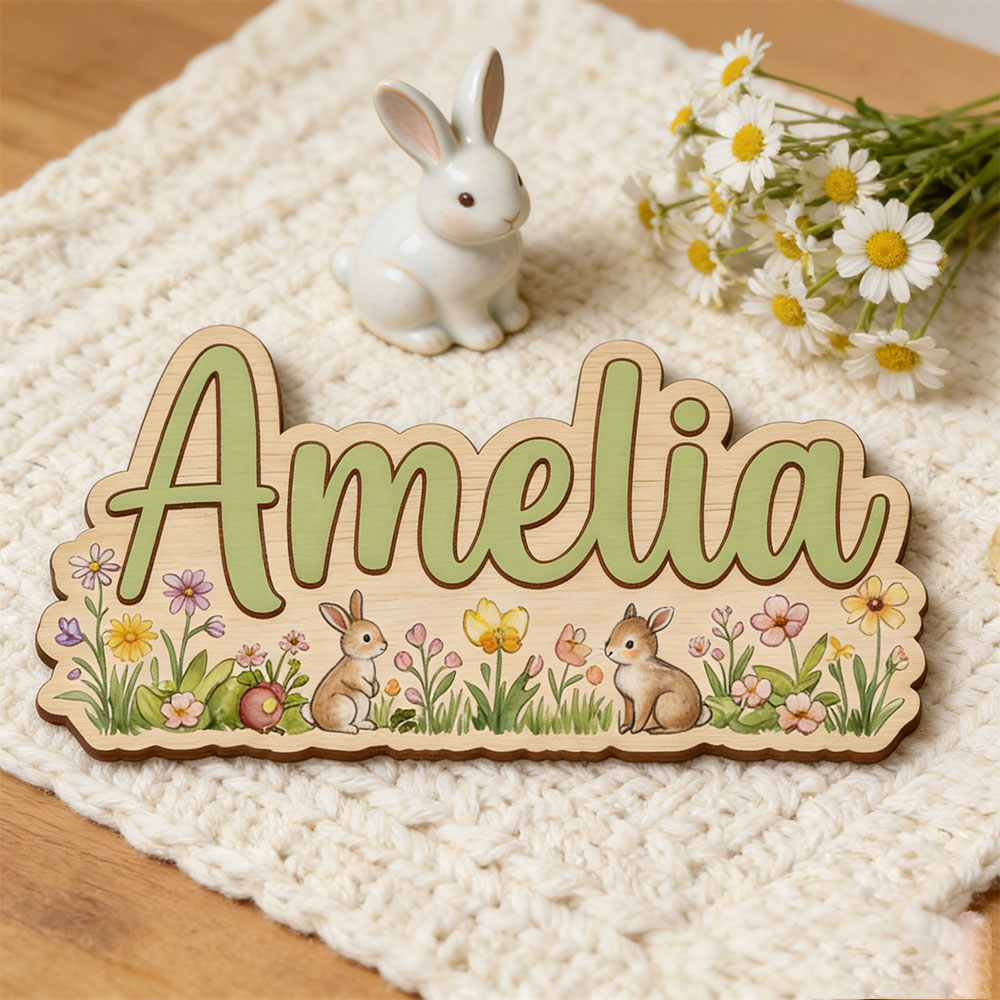 Personalized  'Two Bunnies Wil - огляд і ціна Baby Nursery Themes Girl
