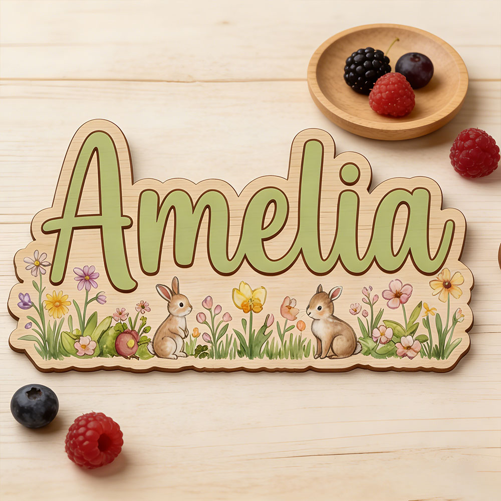 Personalized  'Two Bunnies Wil - огляд і ціна Baby Nursery Themes Girl