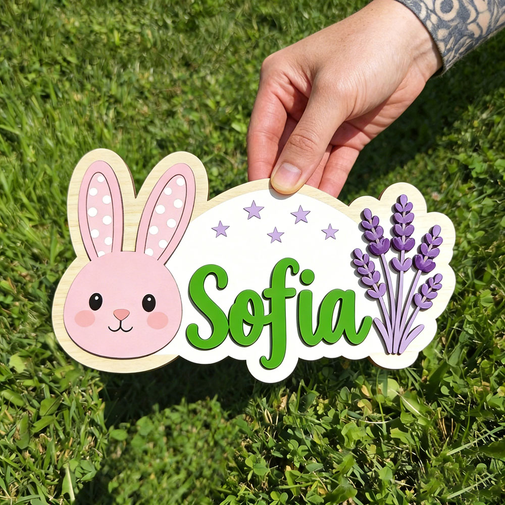 Custom Name Sweet Rabbit Woode - огляд і ціна Baby Nursery Themes Girl