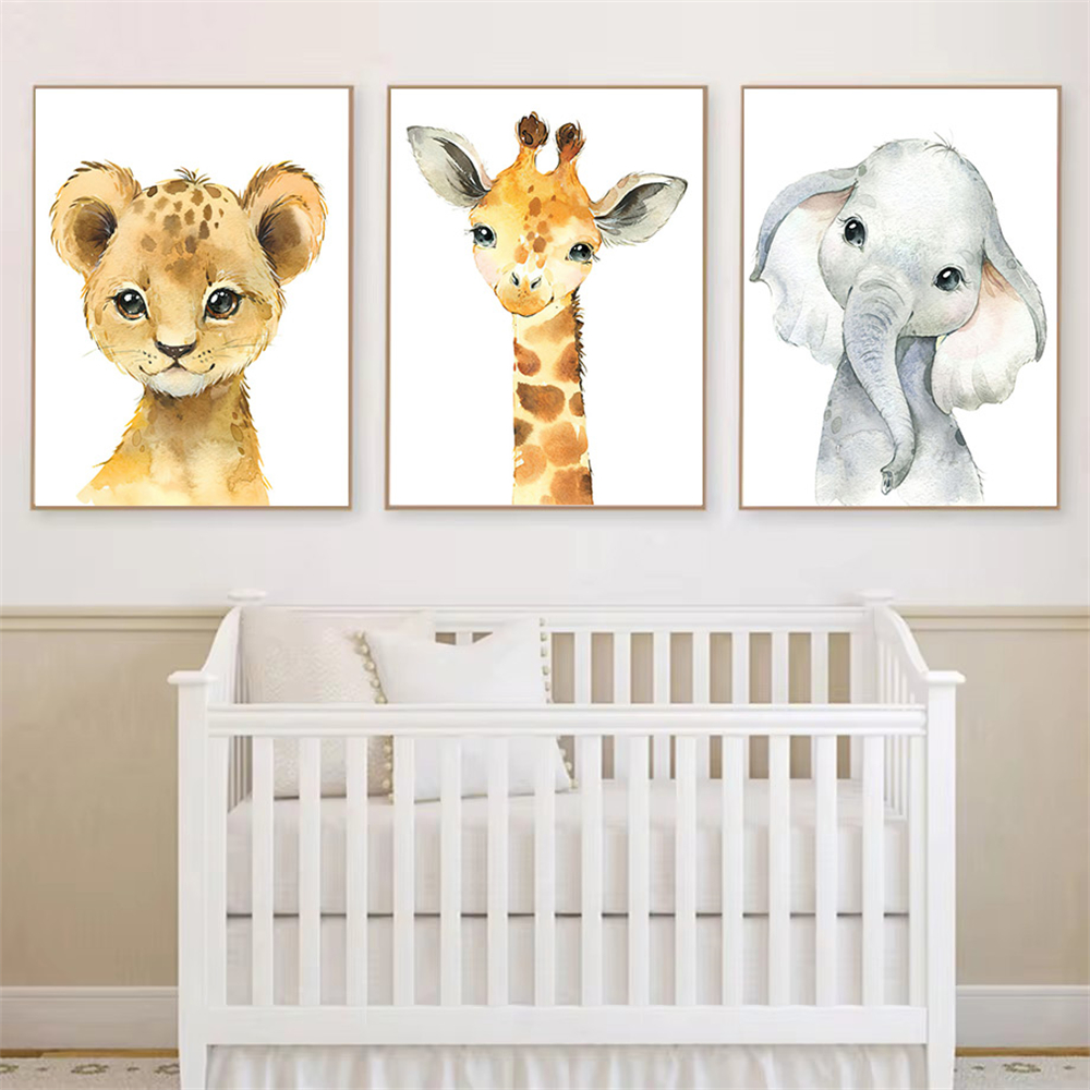 Safari Nursery Decor Set of 3  - огляд і ціна Baby Nursery Jungle Animals