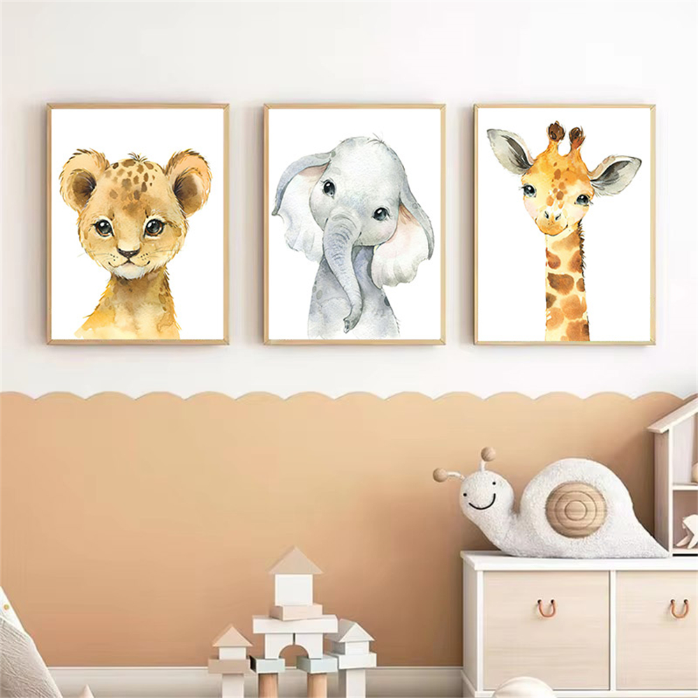 Safari Nursery Decor Set of 3  - огляд і ціна Baby Nursery Jungle Animals