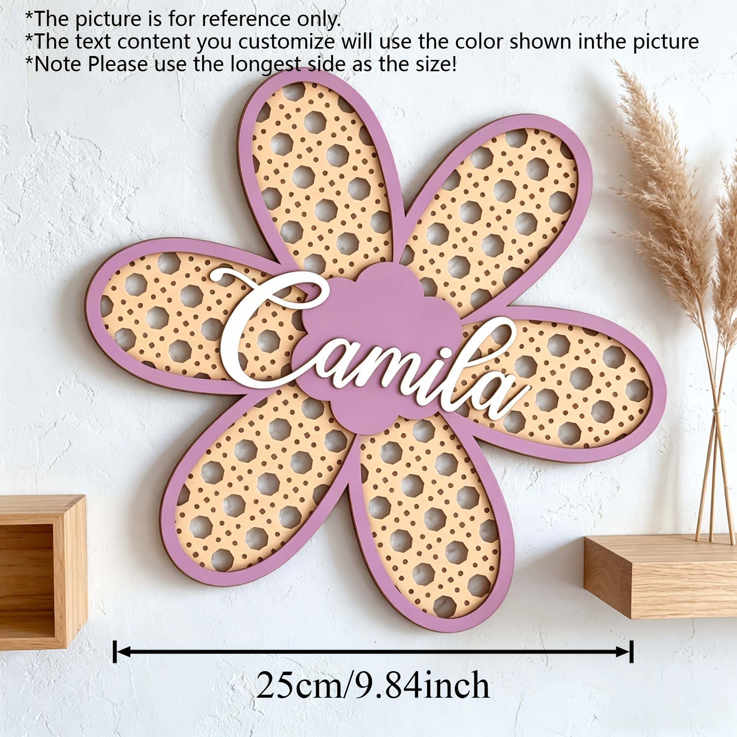 Personalized Boho Rattan Flowe - огляд і ціна Baby Nursery Name