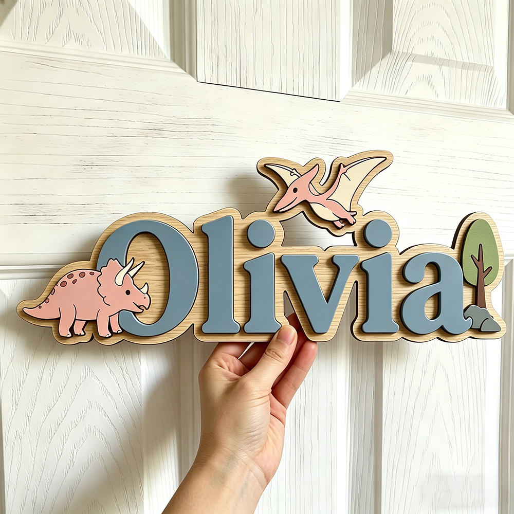 Personalized Dinosaur Name Sig - огляд і ціна Baby Nursery Name