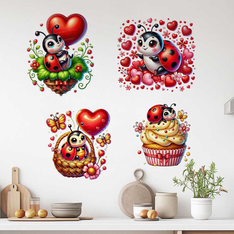Cute Ladybug Wall Sticker Baby - огляд і ціна Baby Nursery Murals