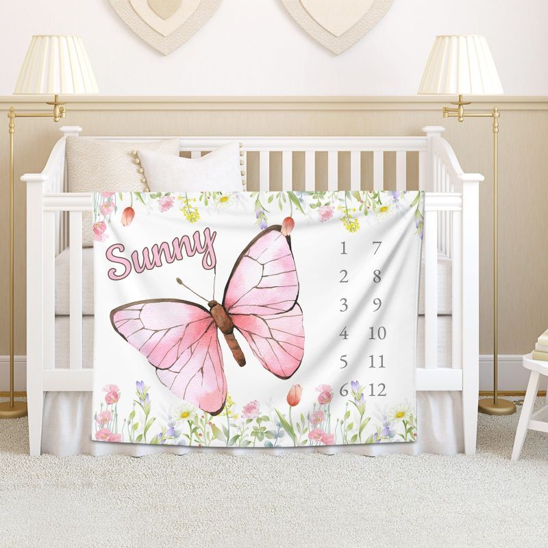 VIKAMA Watercolor Pink Butterf - огляд і ціна Baby Nursery Decor Girl