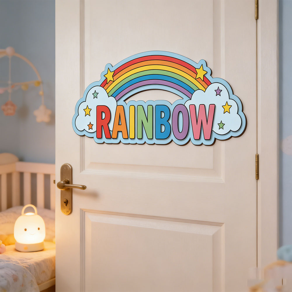 Custom Rainbow Cloud Star Name - огляд і ціна Baby Nursery Name
