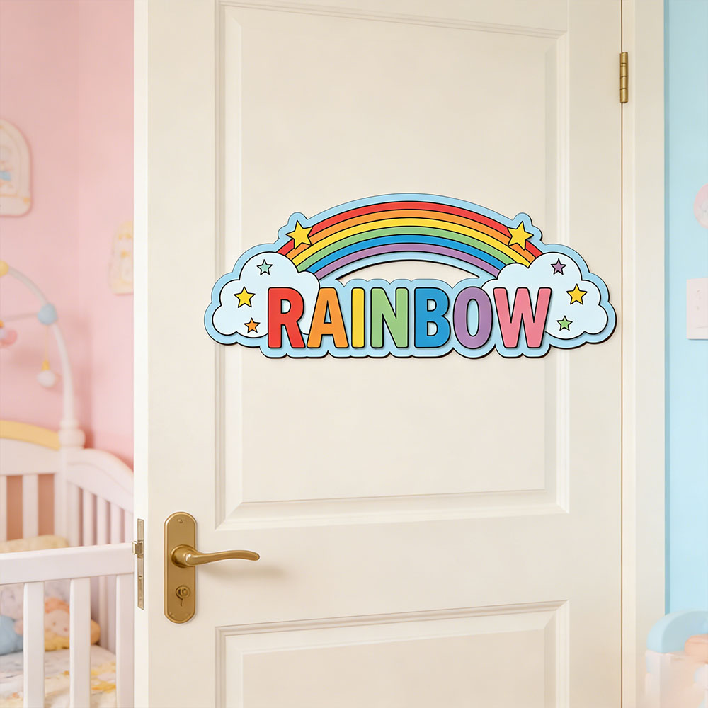 Custom Rainbow Cloud Star Name - огляд і ціна Baby Nursery Name