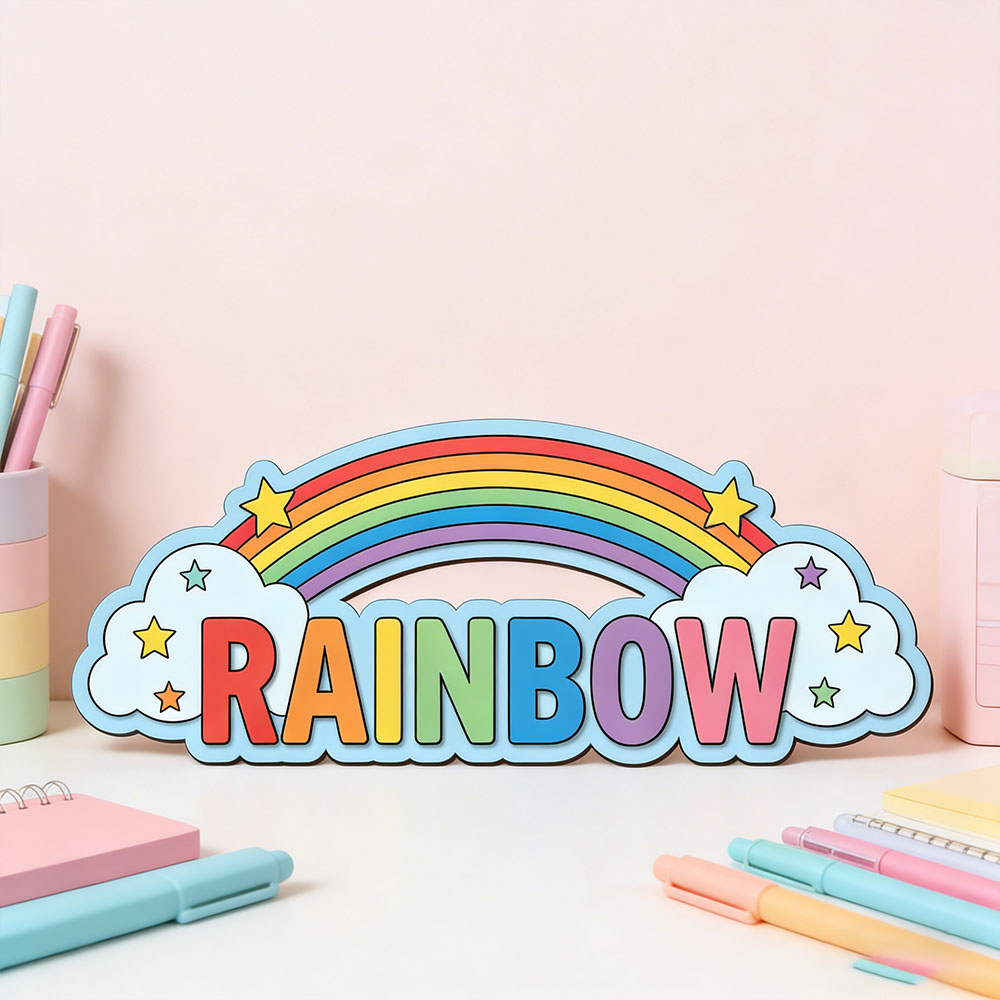 Custom Rainbow Cloud Star Name - огляд і ціна Baby Nursery Name