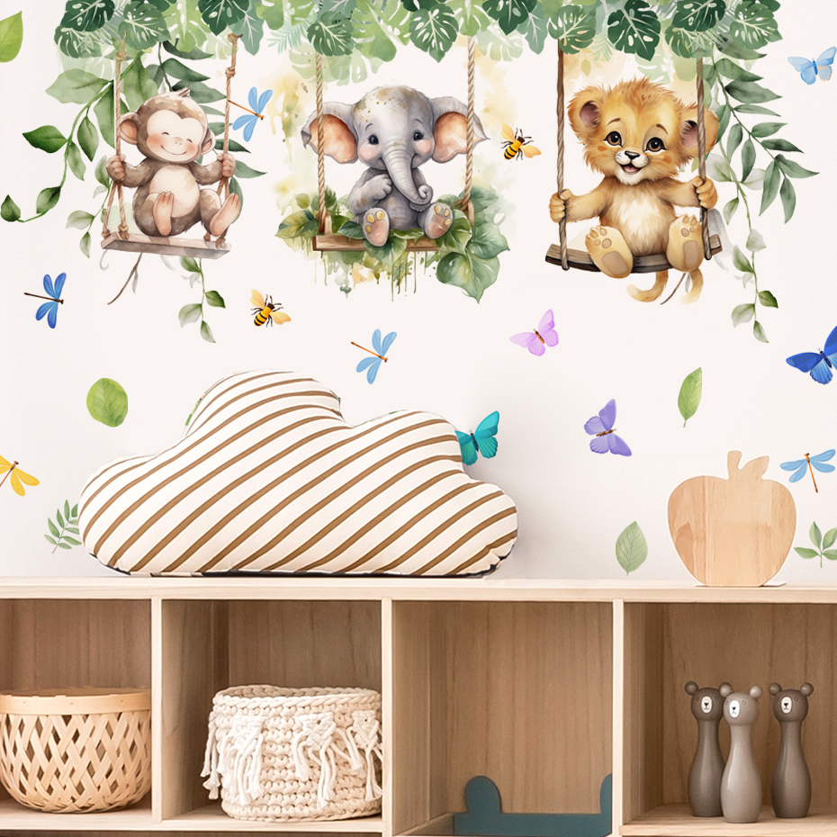 Cartoon Jungle Animals Theme W - огляд і ціна Baby Nursery Themes Girl