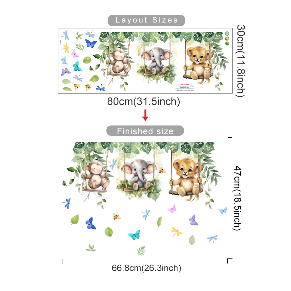 Cartoon Jungle Animals Theme W - огляд і ціна Baby Nursery Themes Girl