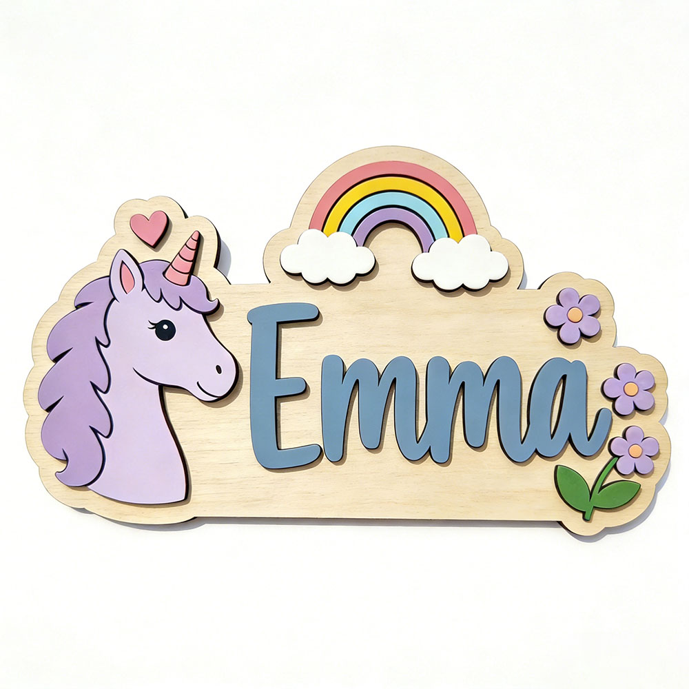 Custom Name Unicorn Wooden Sig - огляд і ціна Baby Nursery Themes Girl