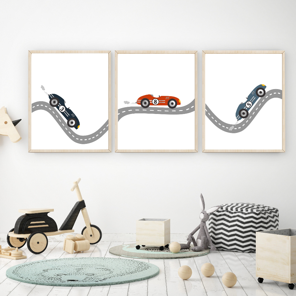 Race Car Wall Art Canvas Print - огляд і ціна Baby Nursery Frames