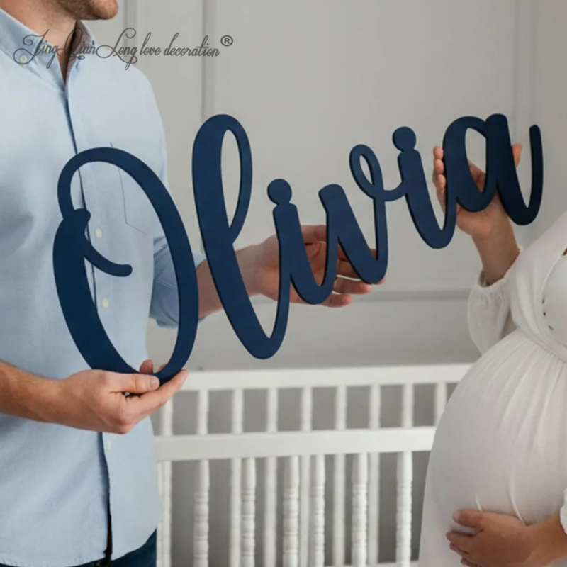 Custom Wooden Name Sign Baby N - огляд і ціна Baby Nursery Name Letters