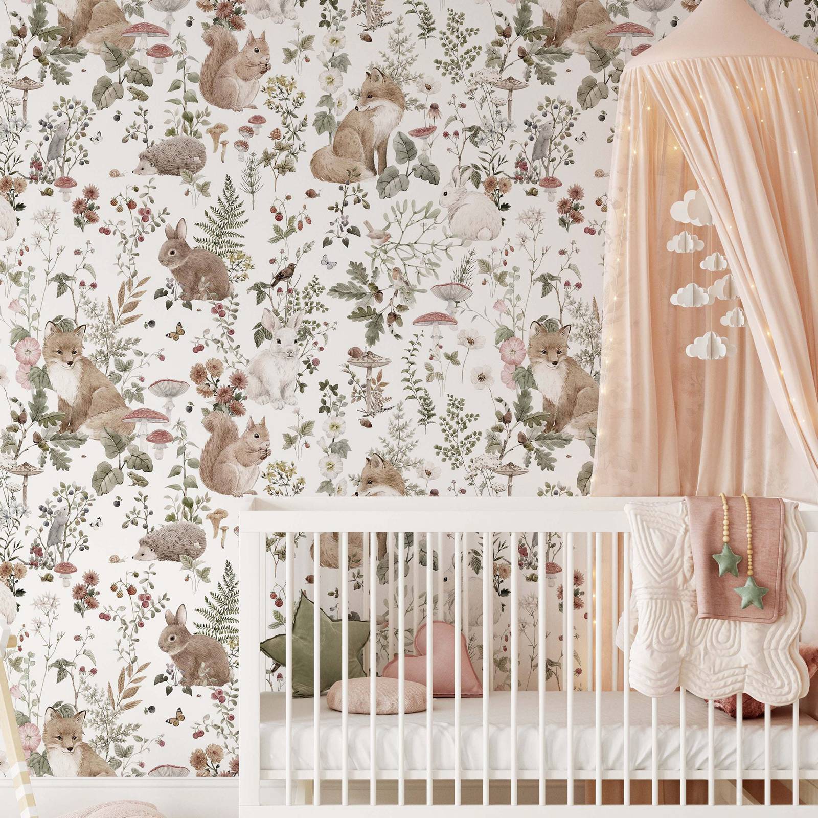 Forest Babies MuraL, Boys Nurs - огляд і ціна Baby Nursery Murals