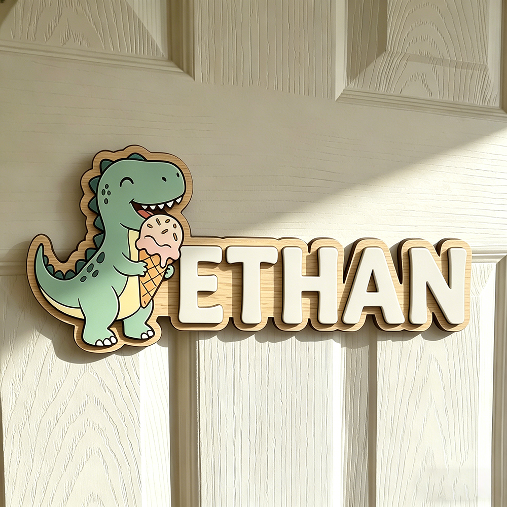 Whimsical Ice Cream Dinosaur C - огляд і ціна Baby Nursery Name