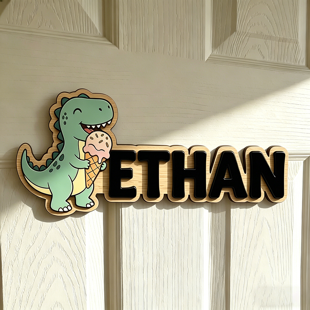 Whimsical Ice Cream Dinosaur C - огляд і ціна Baby Nursery Name