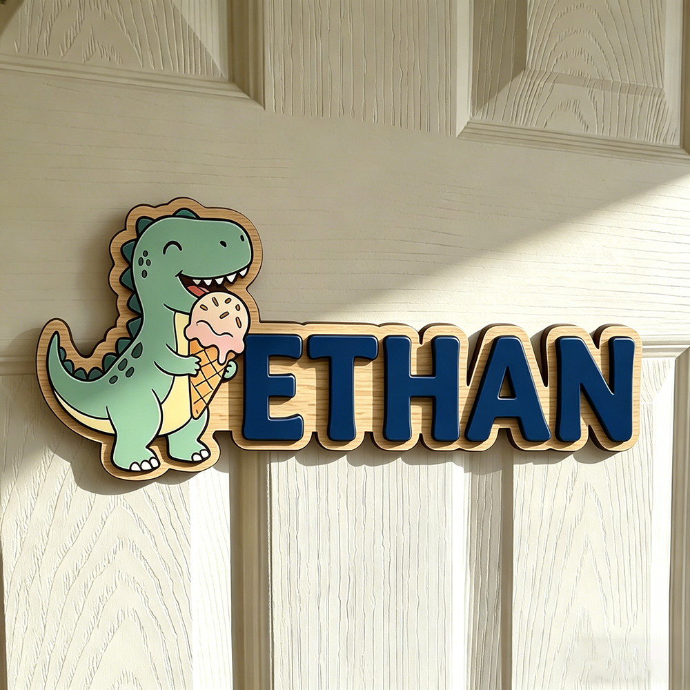Whimsical Ice Cream Dinosaur C - огляд і ціна Baby Nursery Name