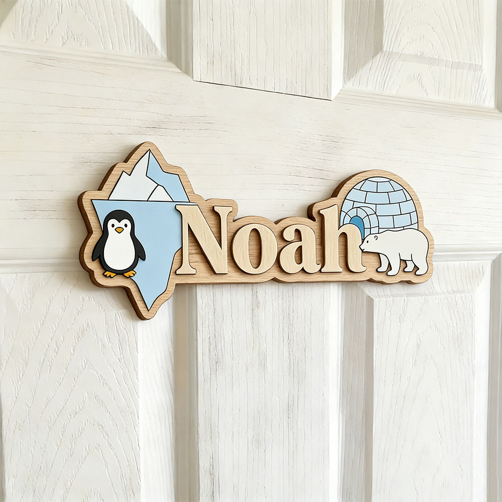 Arctic Penguin & Polar Bear Cu - огляд і ціна Baby Nursery Name