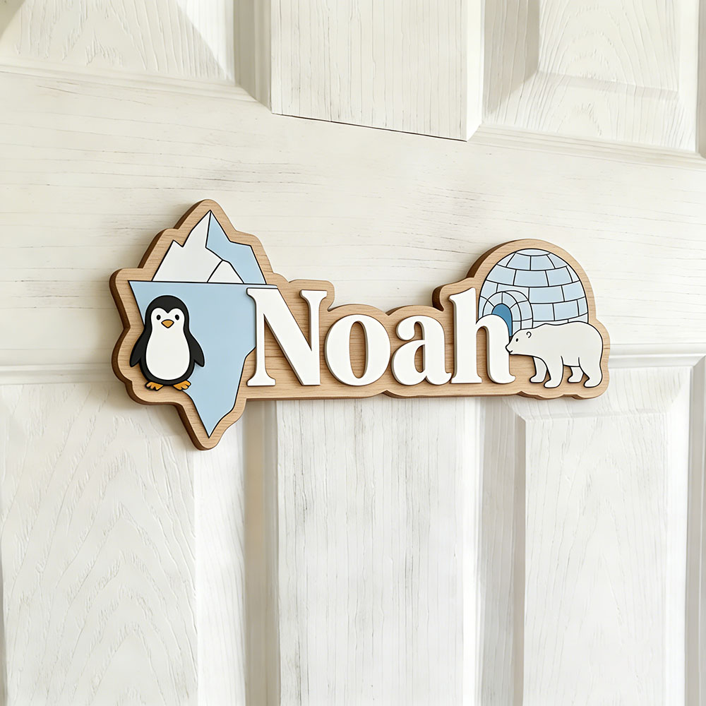 Arctic Penguin & Polar Bear Cu - огляд і ціна Baby Nursery Name