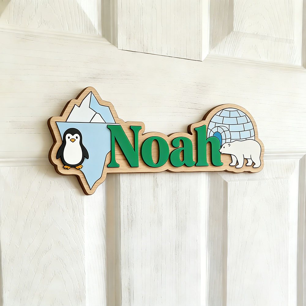 Arctic Penguin & Polar Bear Cu - огляд і ціна Baby Nursery Name