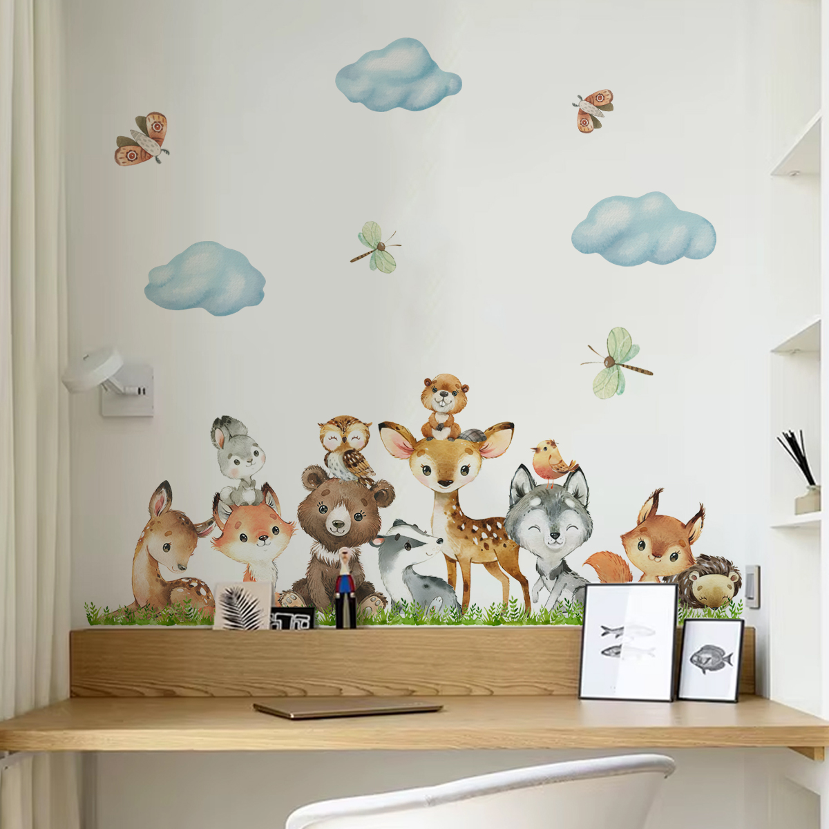 Cartoon Jungle Animals Leaves  - огляд і ціна Baby Nursery Jungle Animals