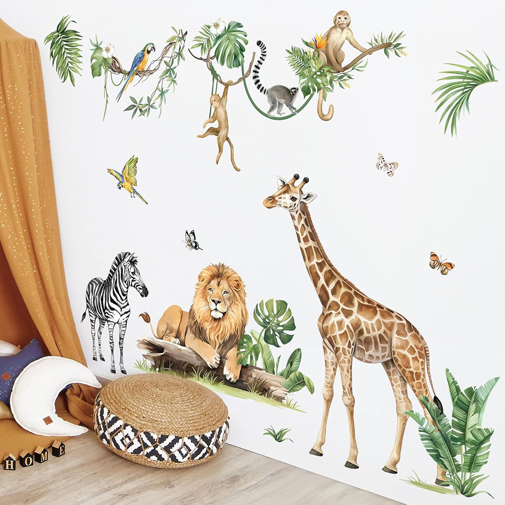 Large Jungle Animal Tropical L - огляд і ціна Baby Nursery Jungle Animals
