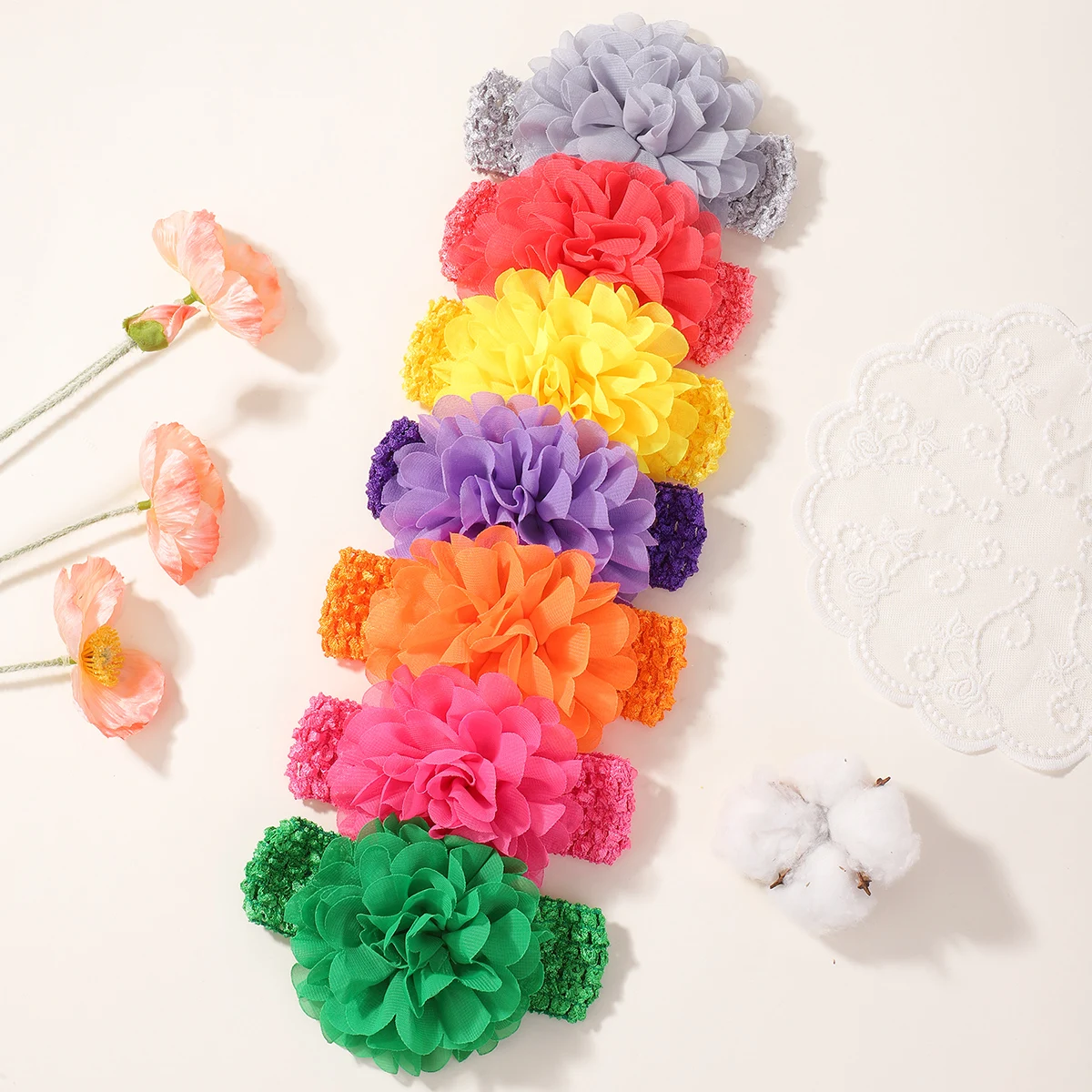 4Pcs/set Chiffon Flower Baby H - огляд і ціна Baby Nursery Set