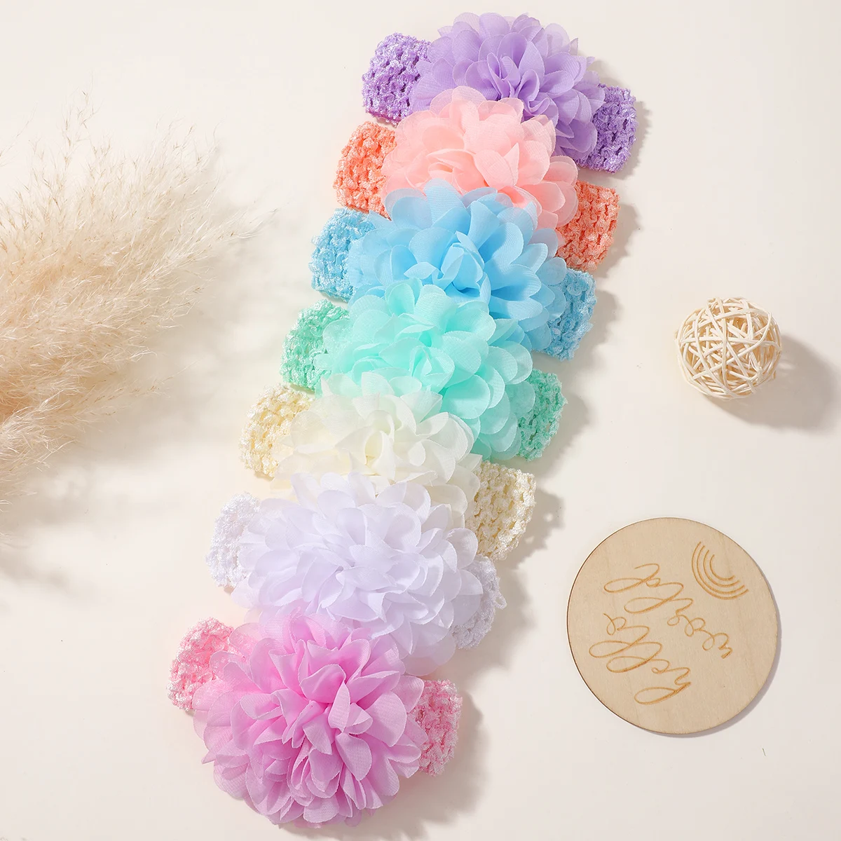 4Pcs/set Chiffon Flower Baby H - огляд і ціна Baby Nursery Set