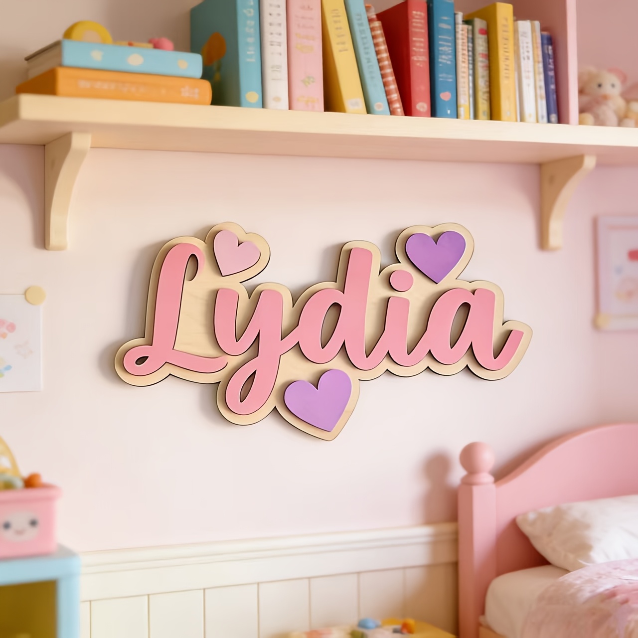 Personalized Gradient Heart Na - огляд і ціна Baby Nursery Name