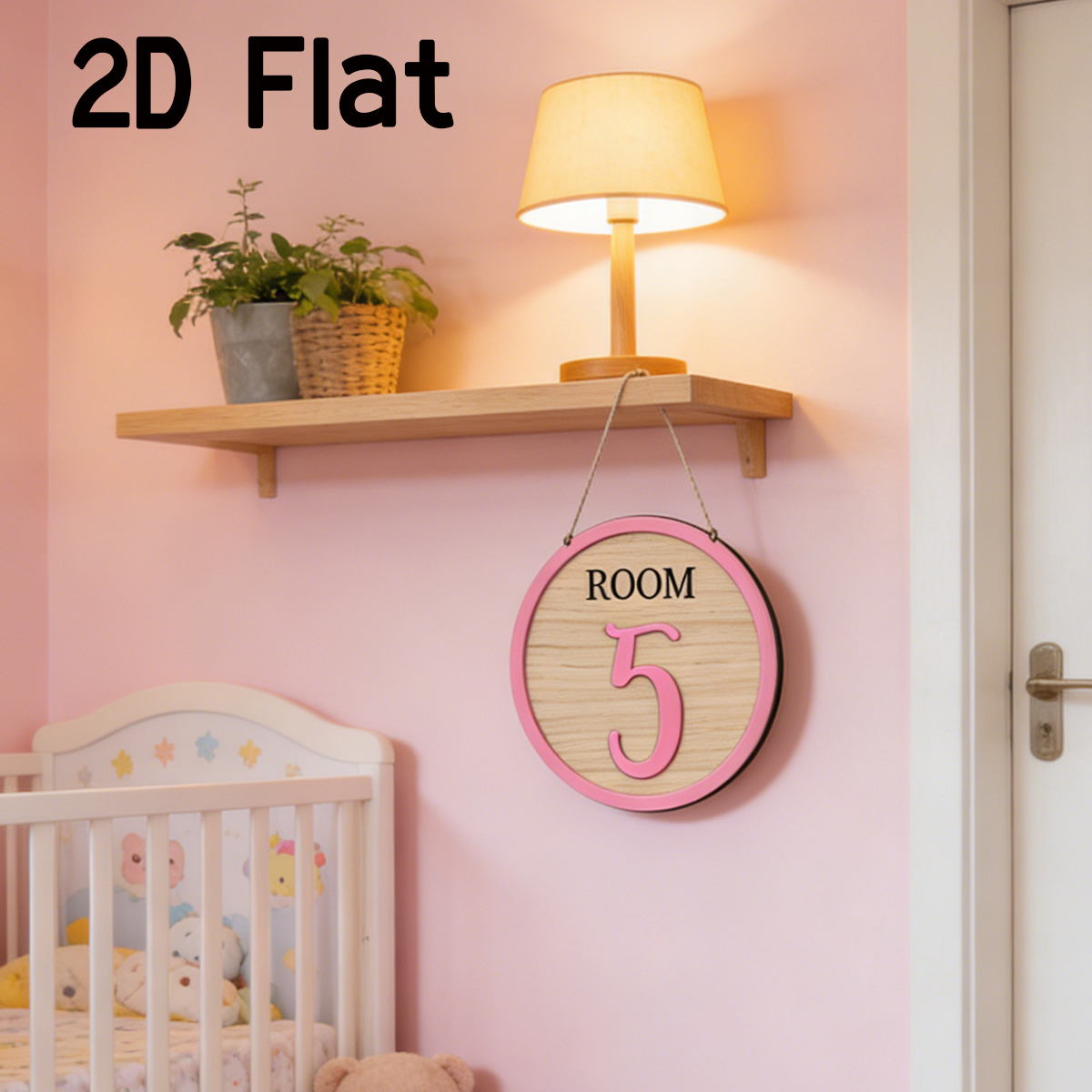 1Pc Cutom Pink Room Number Woo - огляд і ціна Baby Nursery Name