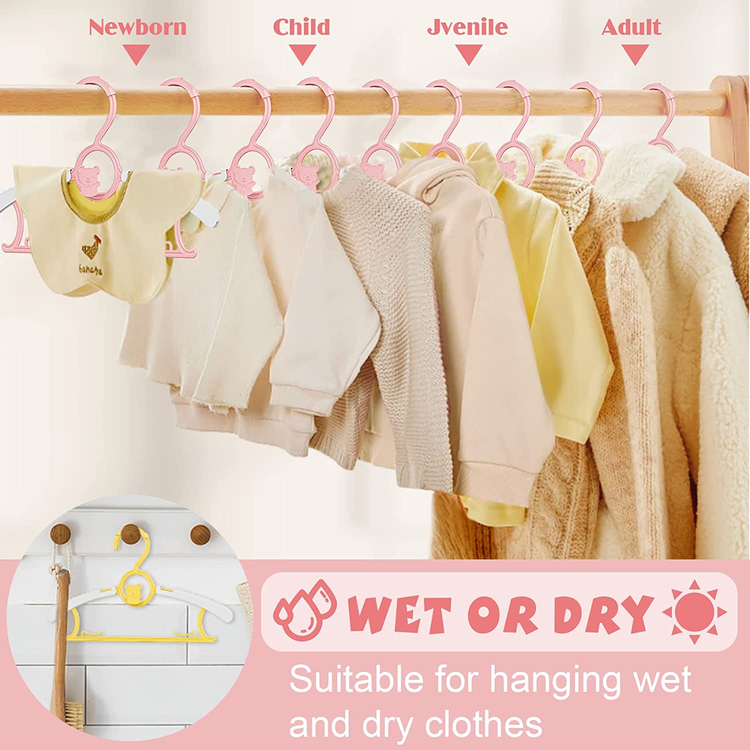 UNTIOR Non-slip Baby Clothes H - огляд і ціна Baby Nursery Wardrobe
