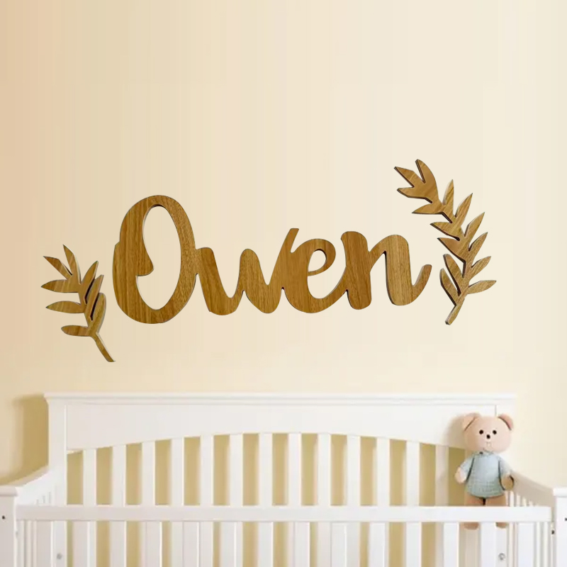Custom Wooden Nameplate Person - огляд і ціна Baby Nursery Name Letters