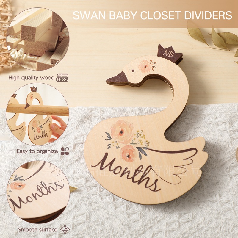Wooden Baby Clothes Dividers W - огляд і ціна Baby Nursery Wardrobe