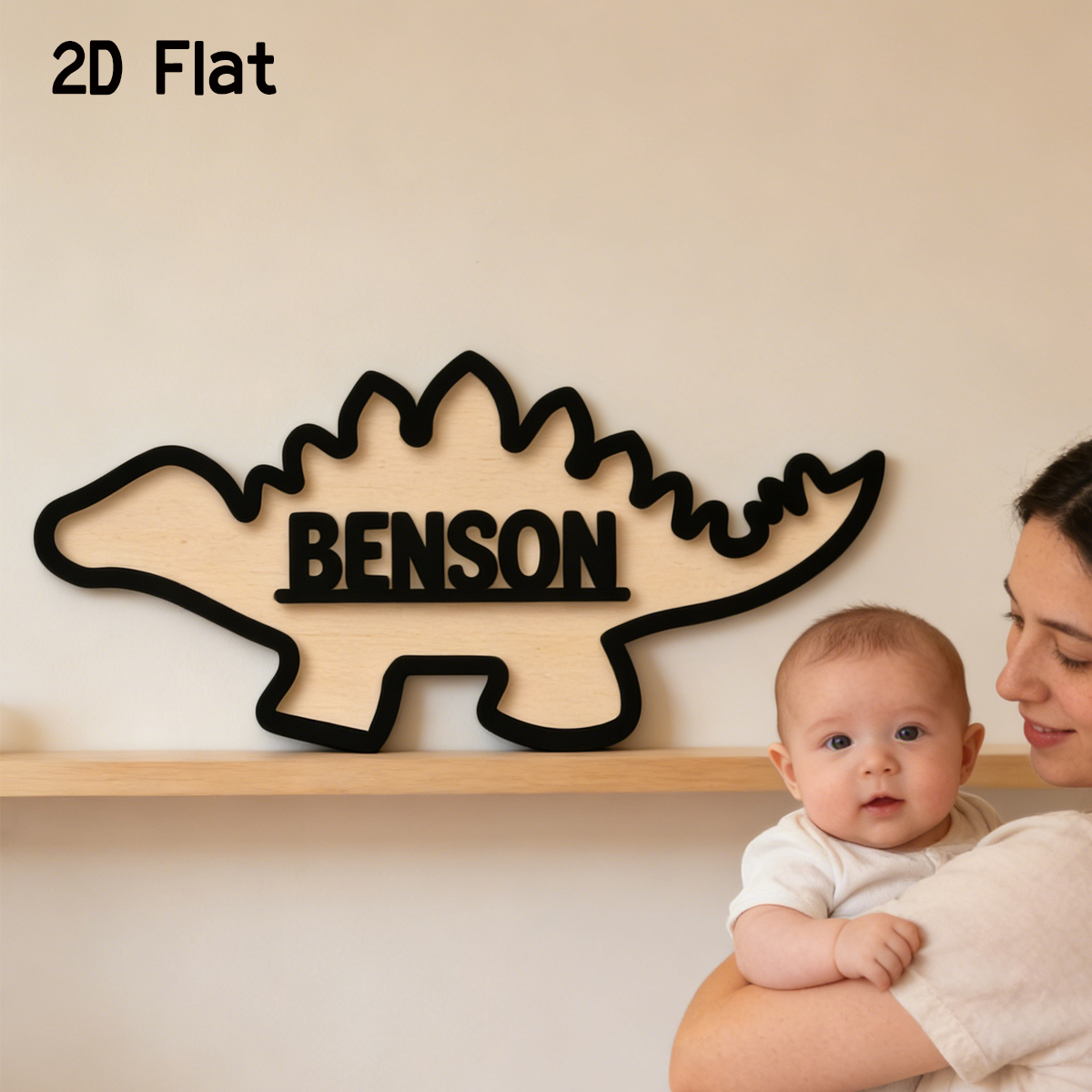 1Pc Cutom Dinosaur Wooden Acry - огляд і ціна Baby Nursery Name