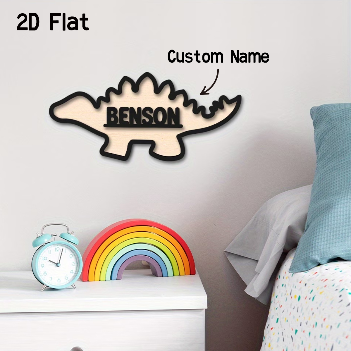 1Pc Cutom Dinosaur Wooden Acry - огляд і ціна Baby Nursery Name