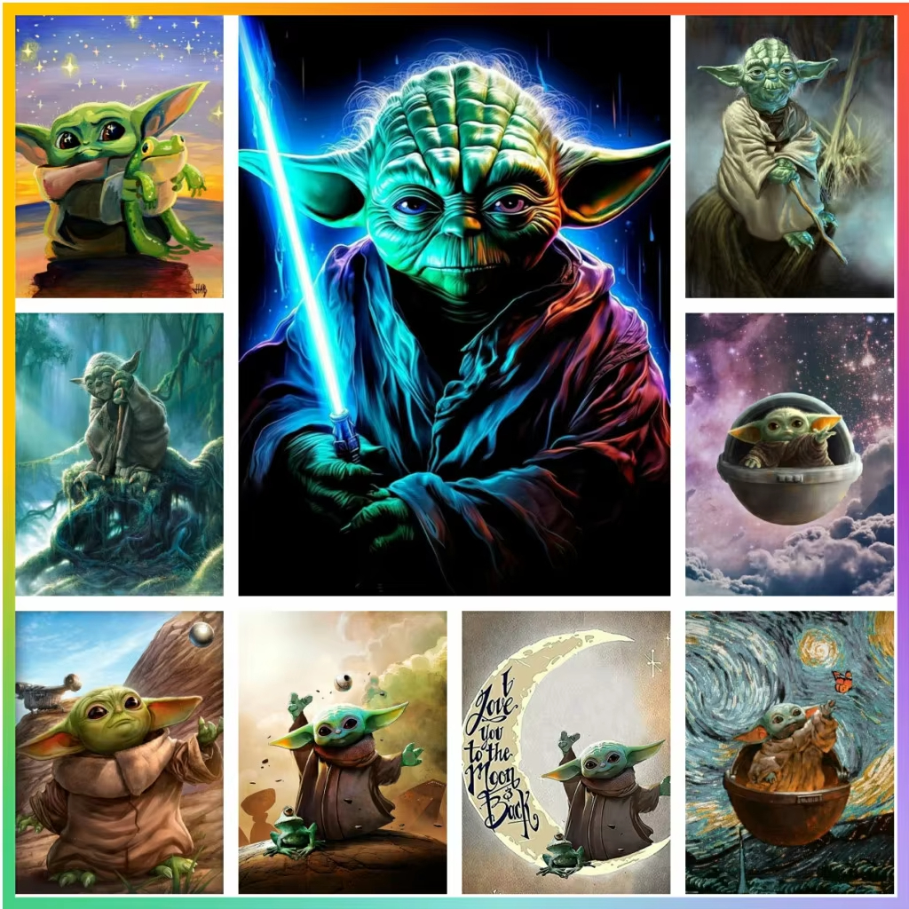 Star Wars Baby Yoda Oil Painti - огляд і ціна Baby Yoda Nursery