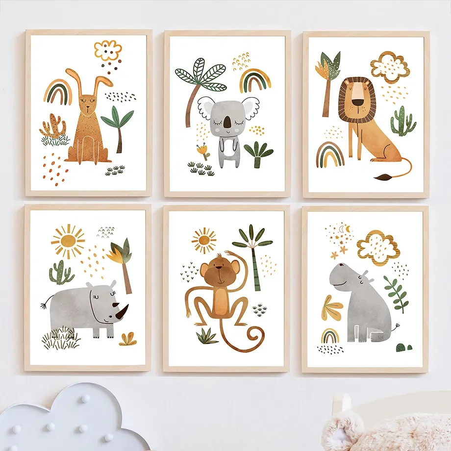 Jungle Animal Lion Elephant Gi - огляд і ціна Baby Nursery Jungle Animals