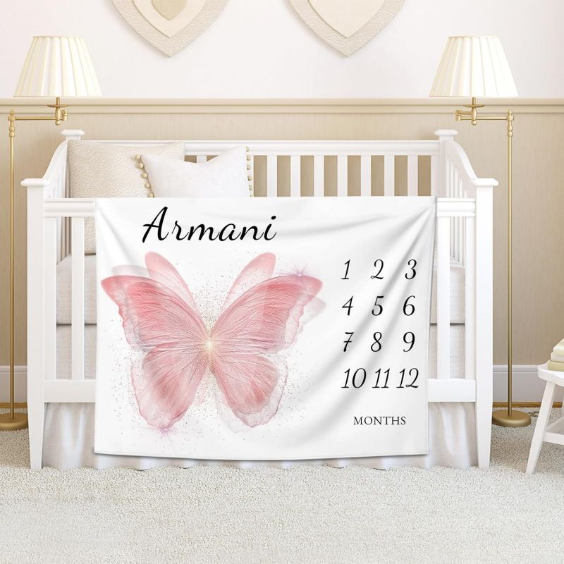 VIKAMA Pink Butterfly Baby Mil - огляд і ціна Baby Nursery Decor Girl