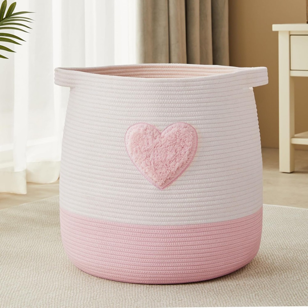 Pink Laundry Basket Hamper for - огляд і ціна Baby Nursery Girl