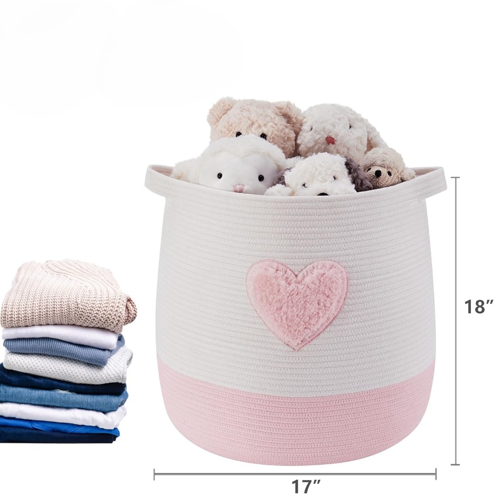 Pink Laundry Basket Hamper for - огляд і ціна Baby Nursery Girl