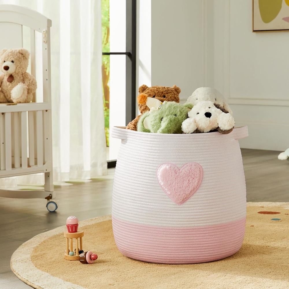 Pink Laundry Basket Hamper for - огляд і ціна Baby Nursery Girl