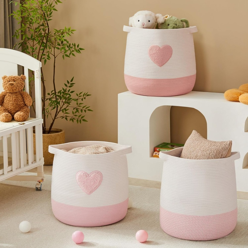 Pink Laundry Basket Hamper for - огляд і ціна Baby Nursery Girl