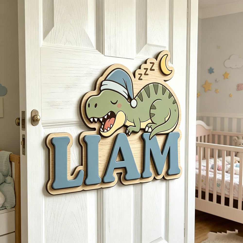 Personalized Sleepy Dinosaur N - огляд і ціна Baby Nursery Name