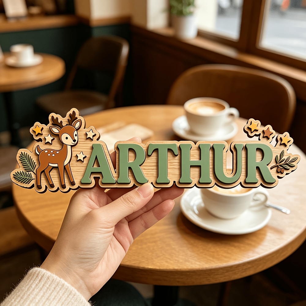 Custom Deer & Star Wooden Name - огляд і ціна Baby Nursery Name