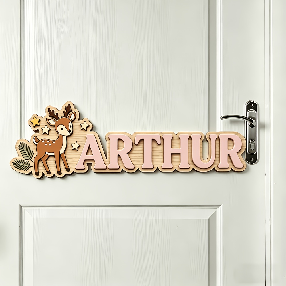 Custom Deer & Star Wooden Name - огляд і ціна Baby Nursery Name