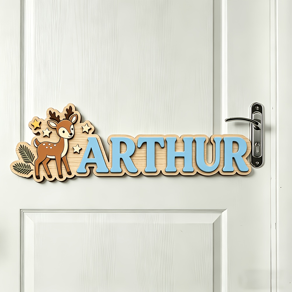 Custom Deer & Star Wooden Name - огляд і ціна Baby Nursery Name