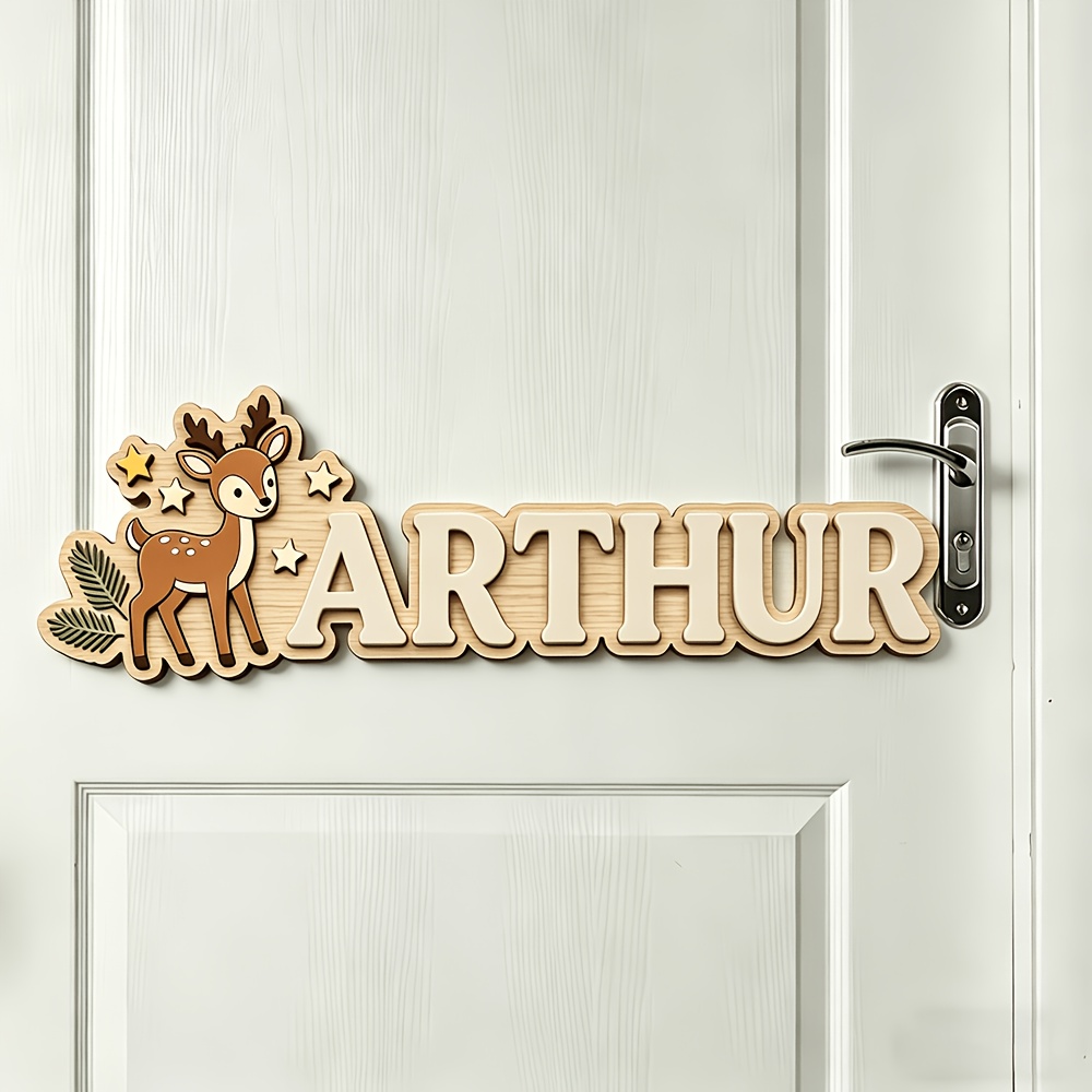 Custom Deer & Star Wooden Name - огляд і ціна Baby Nursery Name